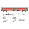 Robo 211121 , wagon osobowy 112Ag 1kl, Kraków z oświetleniem , Skala H0